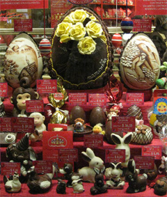 Easter Chocolates on display in Baraloche, Patagonia